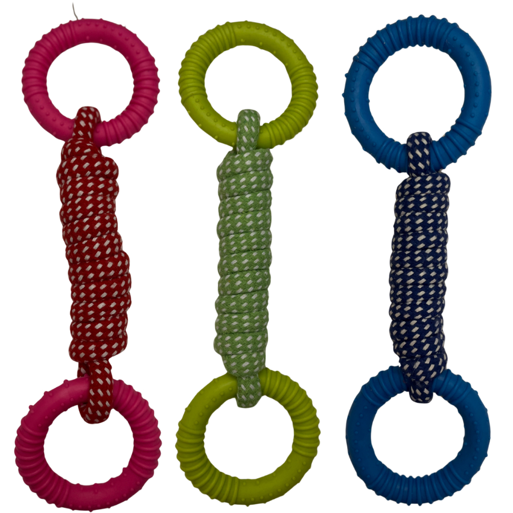 Mordedor para cães argola com corda em Oferta na Shopee