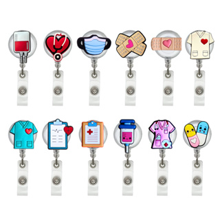 Porta Crachá Retrátil Roller Clip Personalizado Enfermagem Hospital em Oferta na Shopee