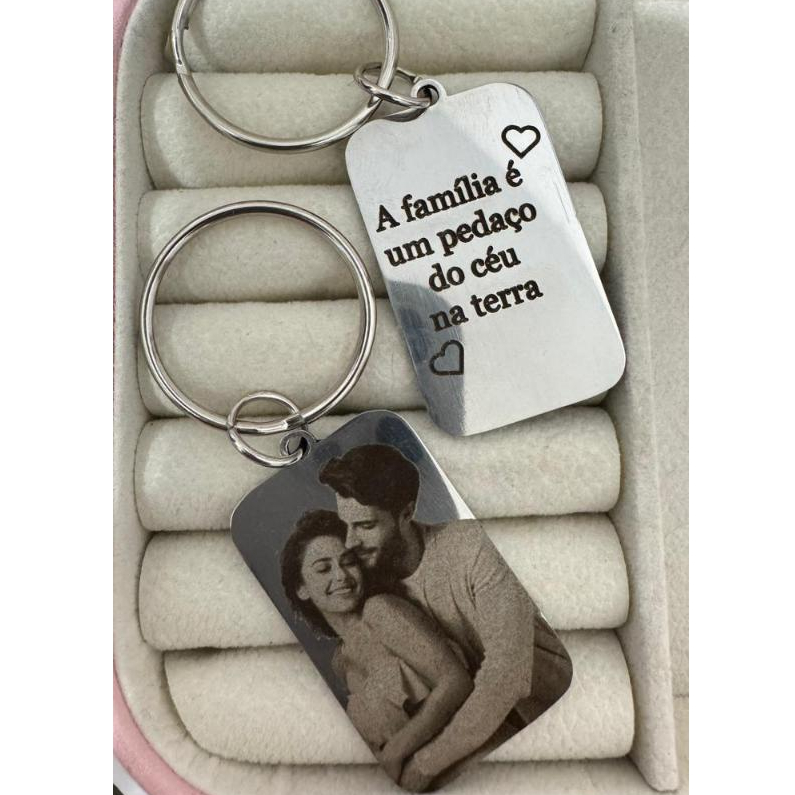 Chaveiro Personalizado com Foto Gravação Realista