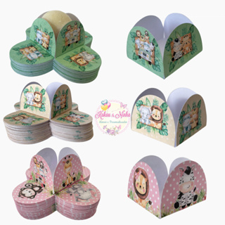 50 Forminhas 4 Pétalas Safari Festas Aniversário Forminhas para Doces Confeitaria em Oferta na Shopee