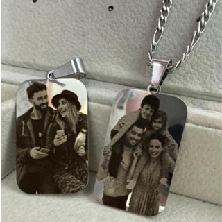 Corrente com Pingente Foto Gravação Realista Inox em Oferta na Shopee
