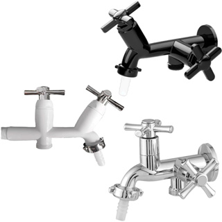 Kit Jogo 2 Torneiras Para Máquina De Lavar Tanque Parede Alta Qualidade PP Branca E Cromada ABS em Oferta na Shopee