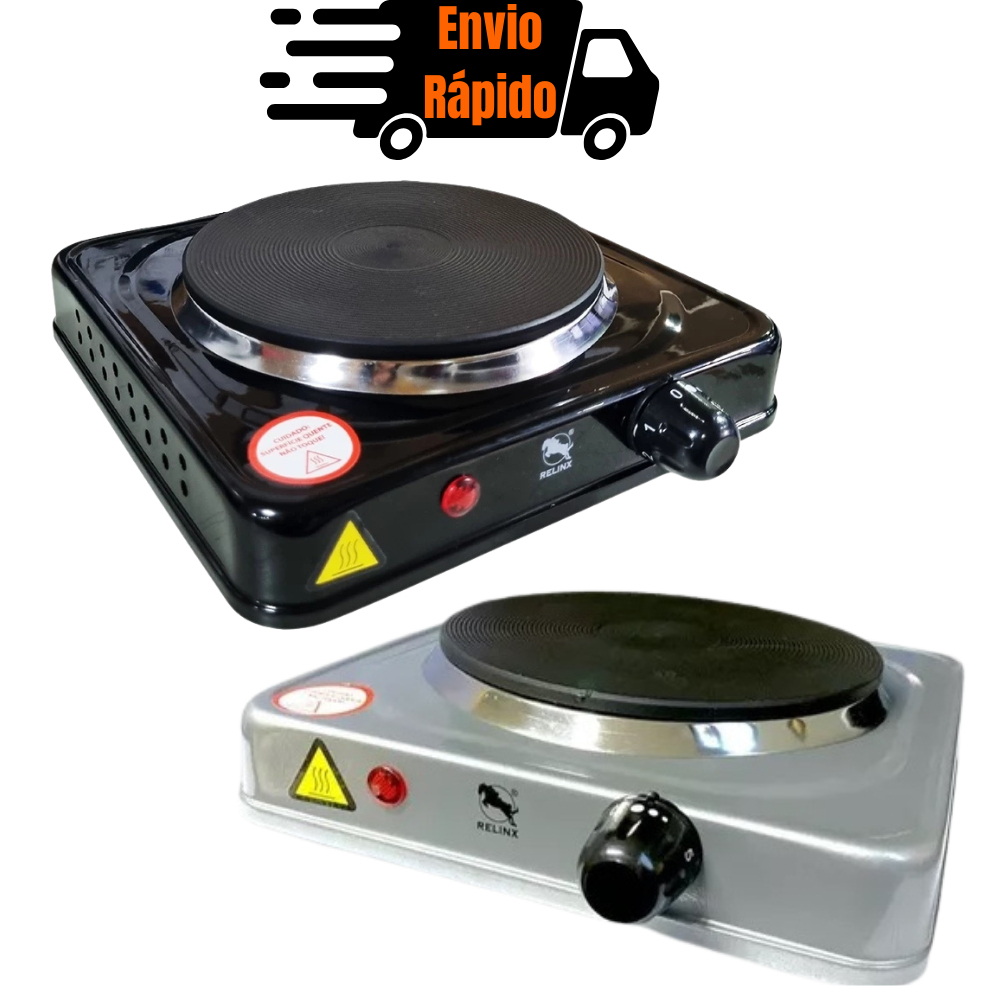 Fogareiro Eletrico Cooktop 5 Temperaturas 1 Boca 127v 220v Fogão Portátil Pratico 1000w Camping IMP