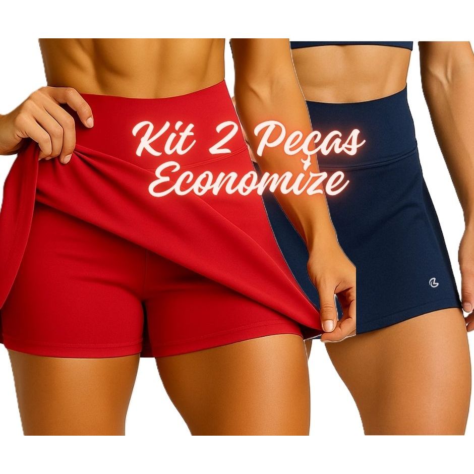 Kit 2 Saia Short Shortinho Esportivo Beach Tênis Academia Lazer Confortável em Oferta na Shopee