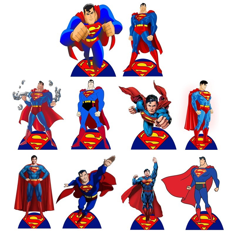 Superman - 10 Displays de festa de 20cm Totens
