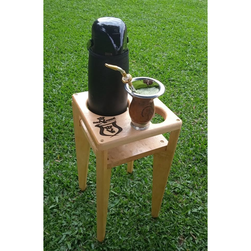 Mesinha para Mate - suporte para térmica e cuia com espaço para descanso de celular