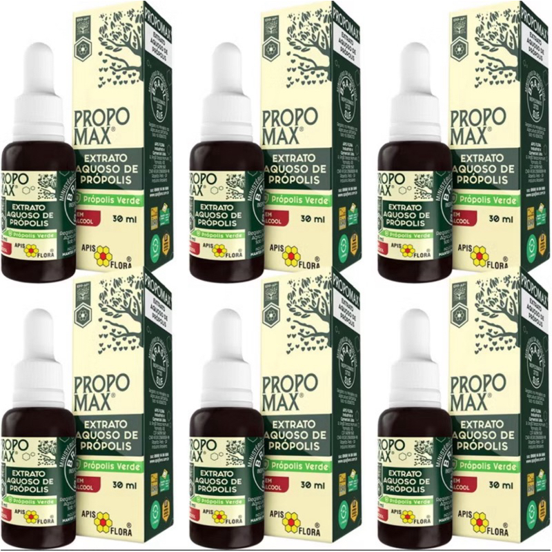 Kit com 6x Extrato Aquoso de Própolis Propomax 30ml - Apis Flora