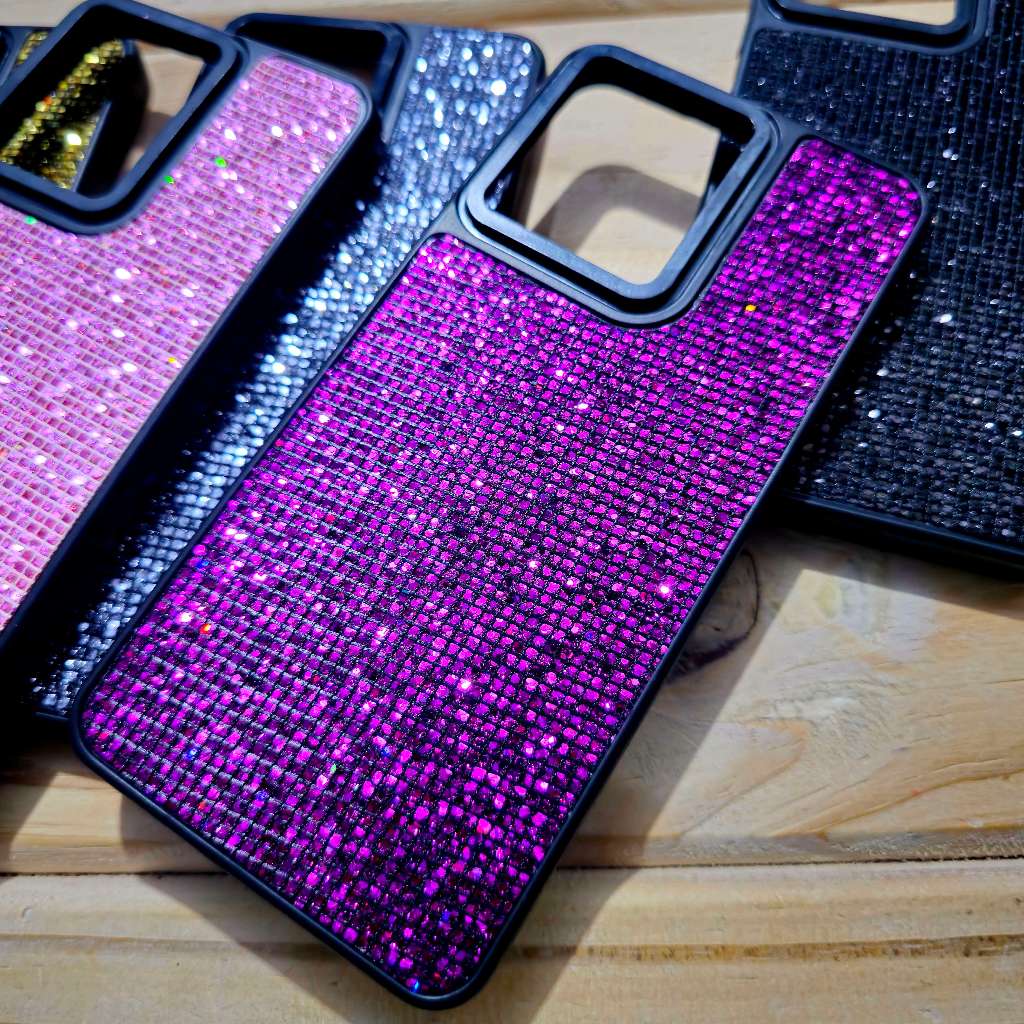 Capa capinha case anti impacto silicone com Strass para Realme Note 50 / Realme C53 / Realme C51 - Pedrinhas