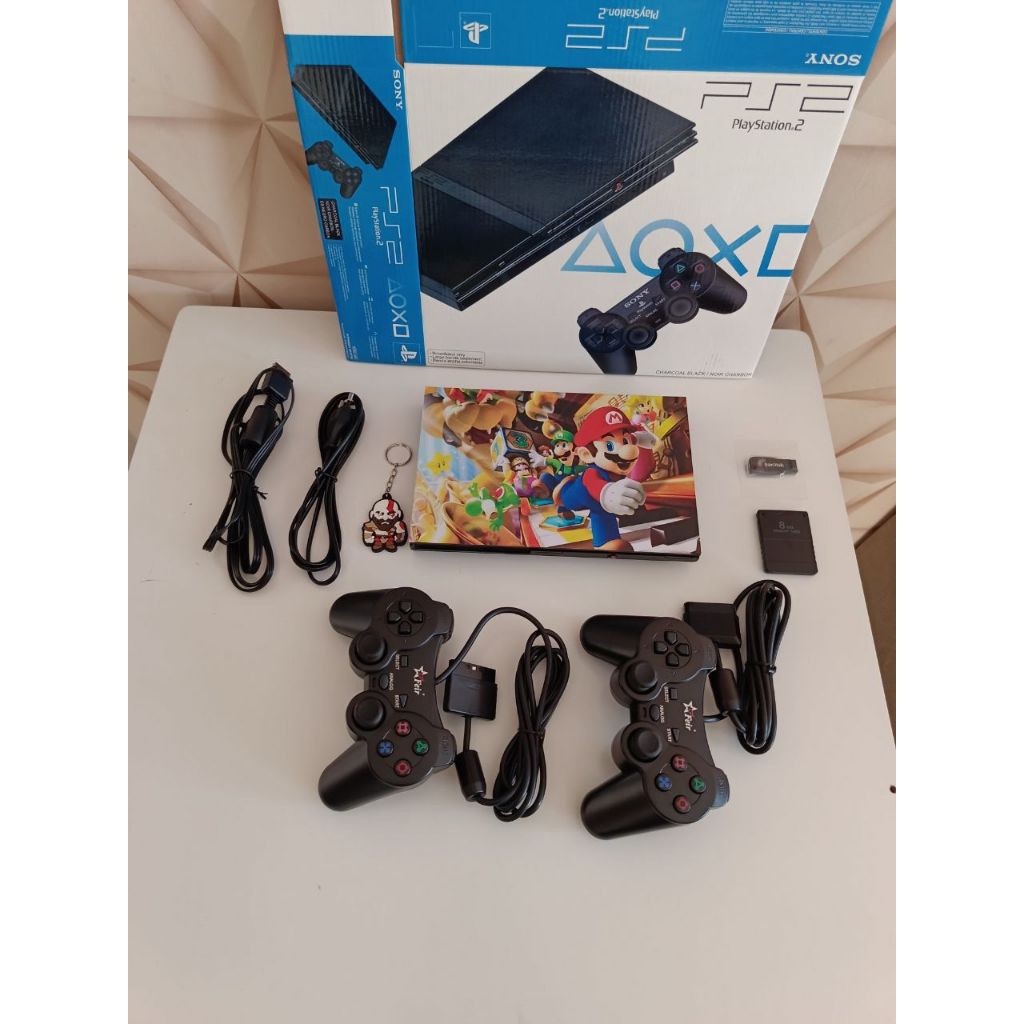 PLAYSTATION 2 SLIM COM JOGOS