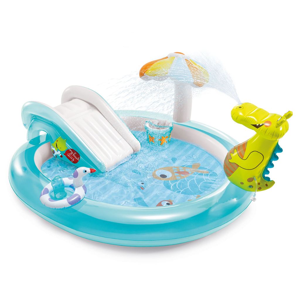 Piscina Infantil Inflável Playground 160L com Escorregador - Intex Brasil Oficial