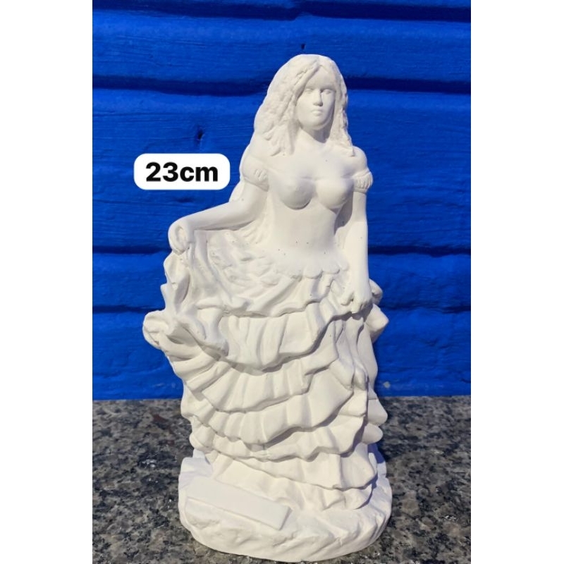 Imagem Pomba Gira/Cigana 7 saias 23cm em gesso cru