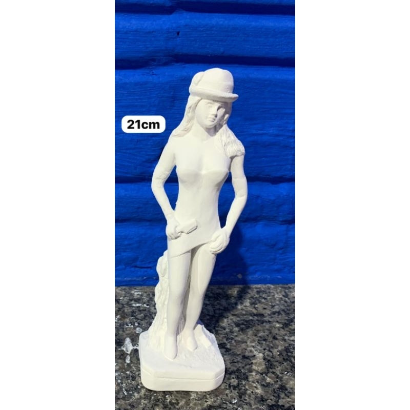 Imagem Maria navalha de saia 21cm em gesso cru