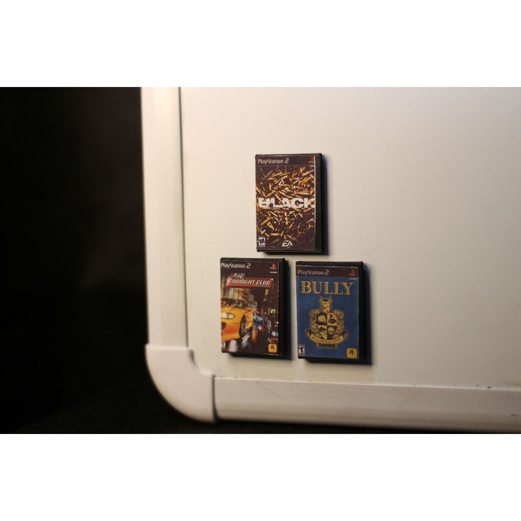 Kit Ímãs Mini Jogos Playstation 2| Decoração Geek Retrô | Colecionáveis | Kit com Capas de Jogos | Fãs de Videogame