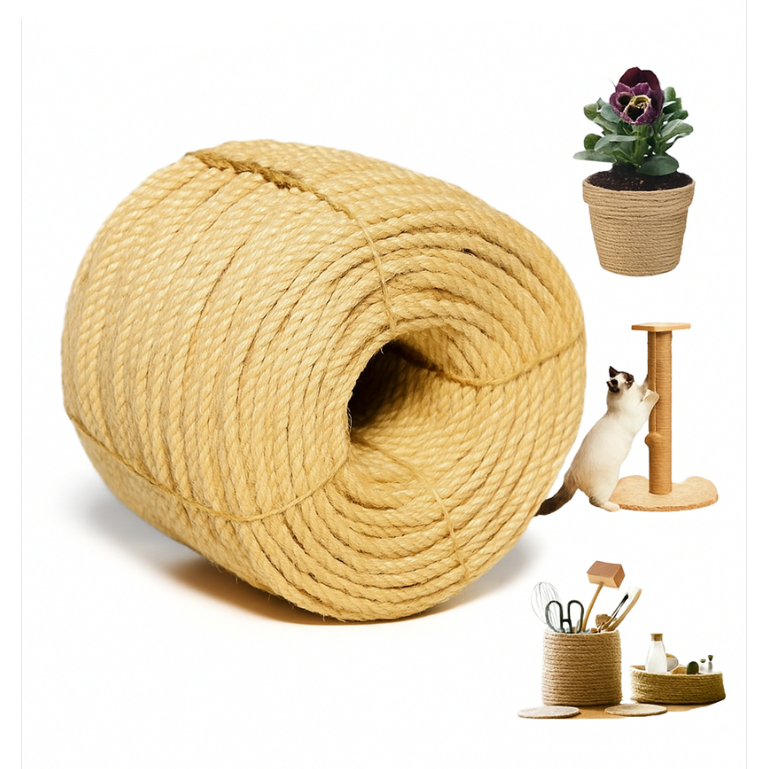 Corda Sisal 6mm - Artesanato Cordão Para Decoração Rústica Amarrações Leves e Médias  Jardinagem Sustentação de Planta em Oferta na Shopee