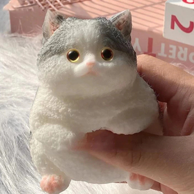 Brinquedos para aliviar o estresse de gatos, macios e coloridos, boneca relaxante para apertar