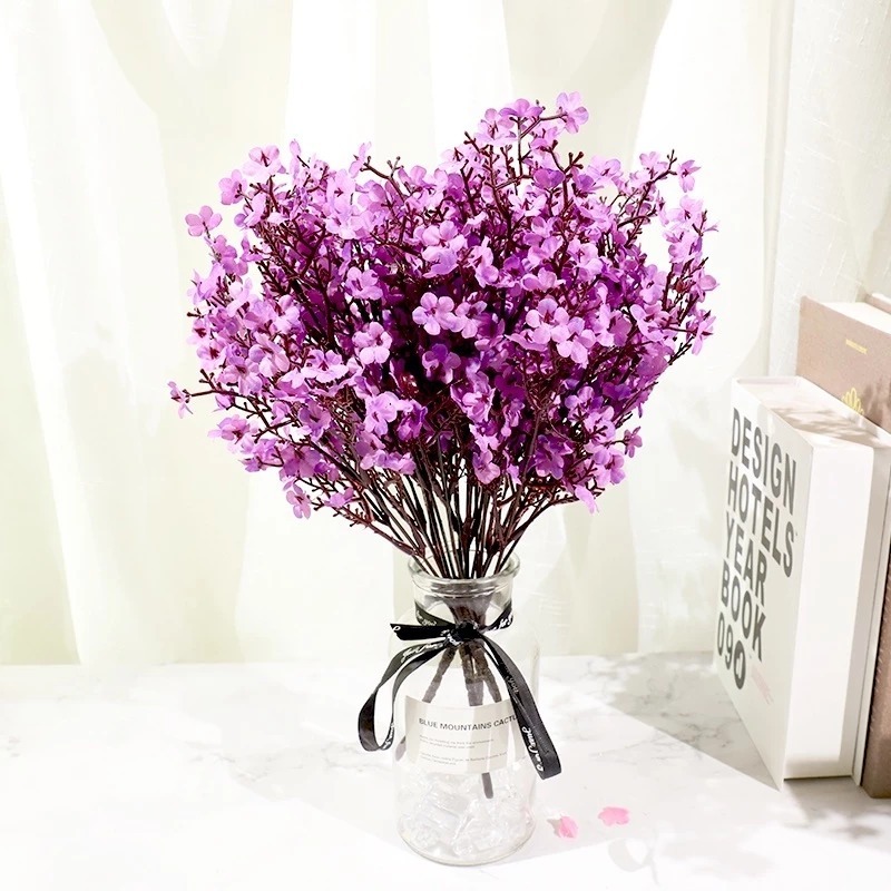 Buque De Flor Artificial Cerejeira Mosquitinho Para Decoração Montagem de Arranjos - A-500 ROXO