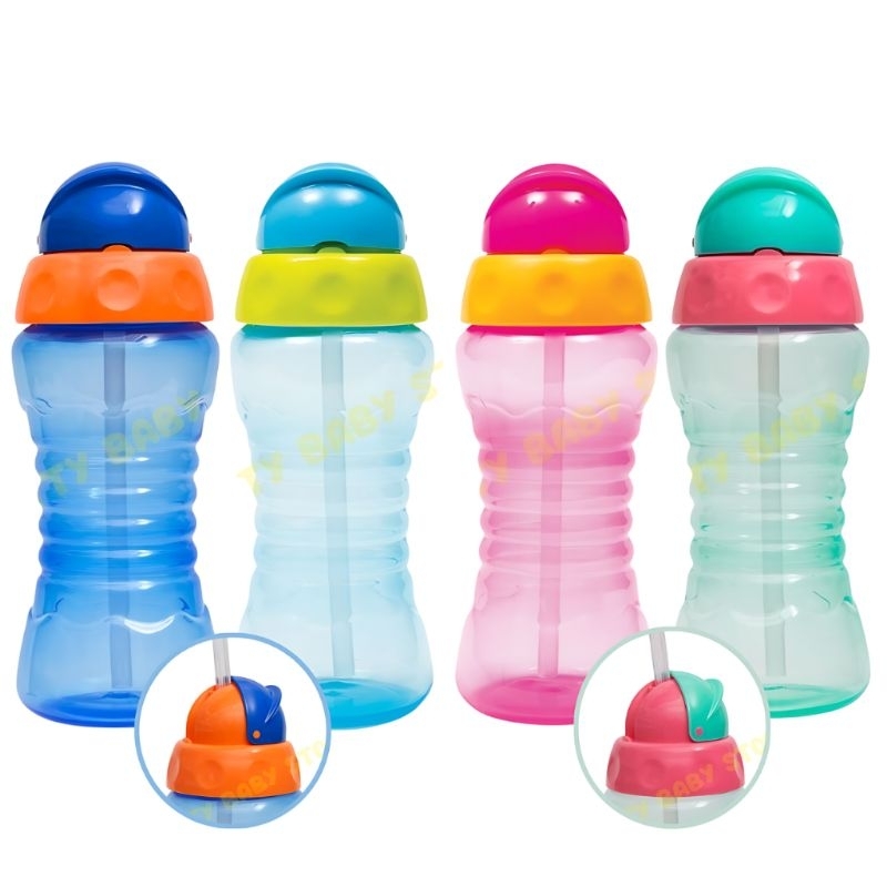 Garrafa Fresh Infantil Canudo 100% Silicone 300ml Garrafinha Agua Suco Buba Fresh  300ml Garrafinha