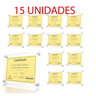 Moldura Acrílica KIT 15 Porta Diplomas A4/Ofício 21x29,7 cm – Certificados, Alvarás em Oferta na Shopee
