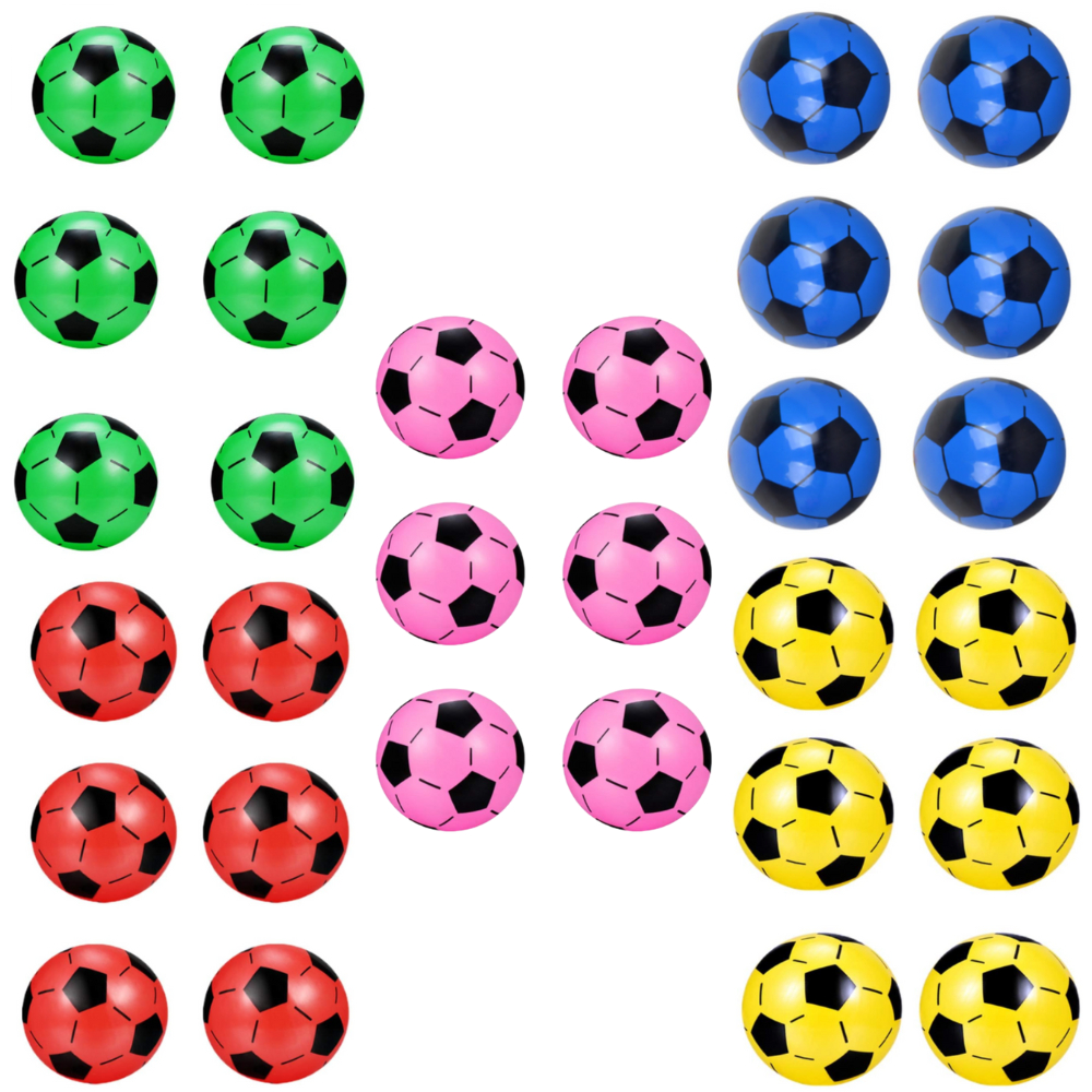 Bola Vinil Inflável Coloridas Pingo Dente de Leite Desenho Futebol Presente Atacado