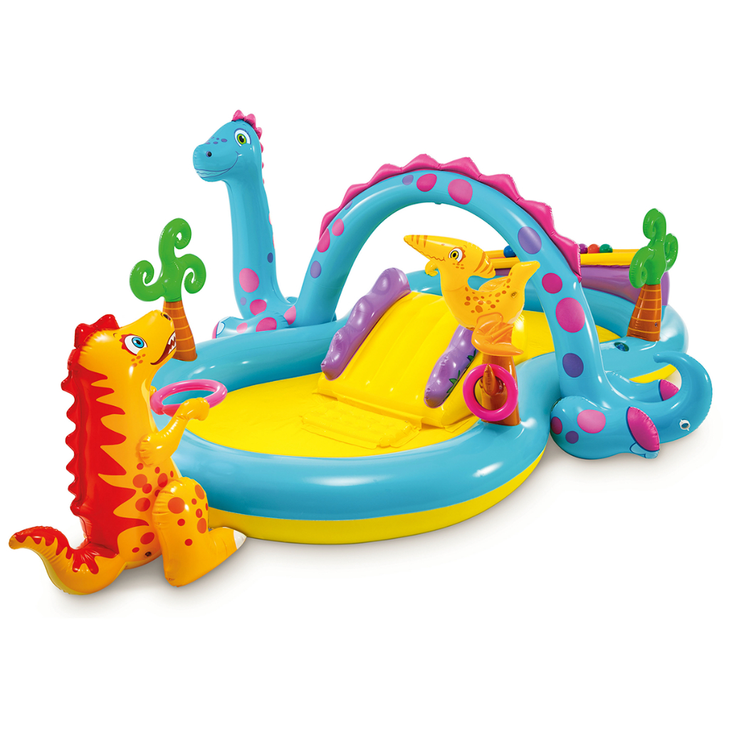 Piscina Infantil Playground Mundo dos Dinossauros Kids - Intex Oficial Brasil