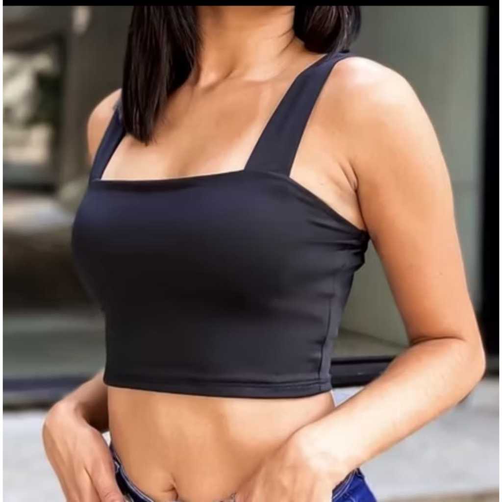 CROPPED FEMININO ALÇA GROSSA SUPLEX em Oferta na Shopee