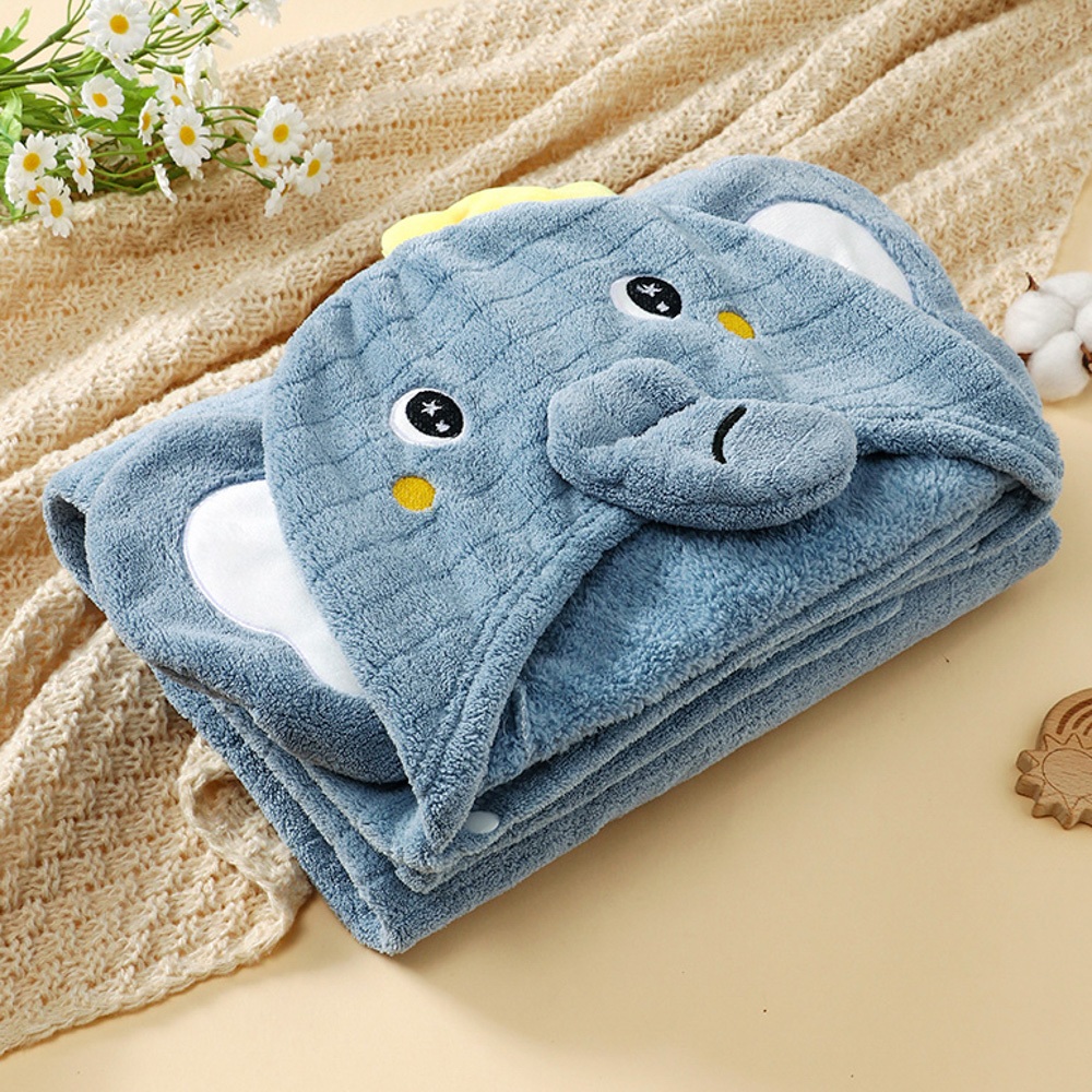 Toalha de Banho  Bebê Com Felpuda Capuz Infantil Recém Nascido com Orelhinha Menino e Menina 138*68cm  FTB0632