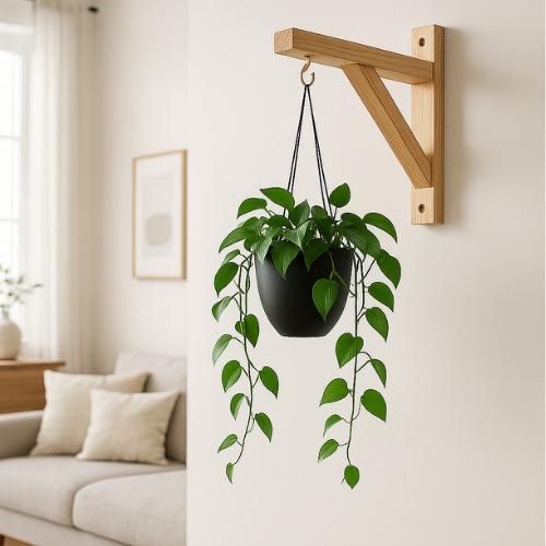 Kit 4 suportes para vasos de plantas mão francesa Madeira Pinus