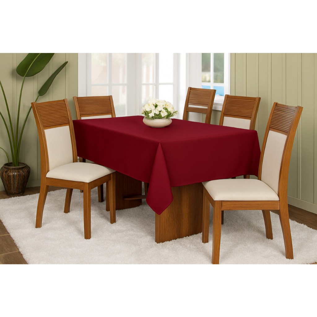 Toalha de Mesa Oxford 2,50x1,40 para 8 Lugares - Decoração, Cozinha, Sala de Jantar, Festas Buffet
