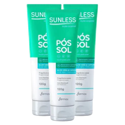 Loção Corporal Pós Sol Sunless Camomila e Aloe Vera com Vitamina E 120g Farmax
