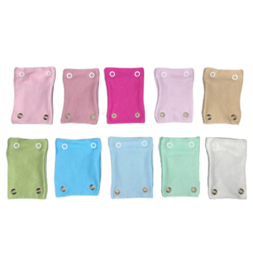 Kit 8 Extensores de body bebe 2 botões canelado alongador de bodie