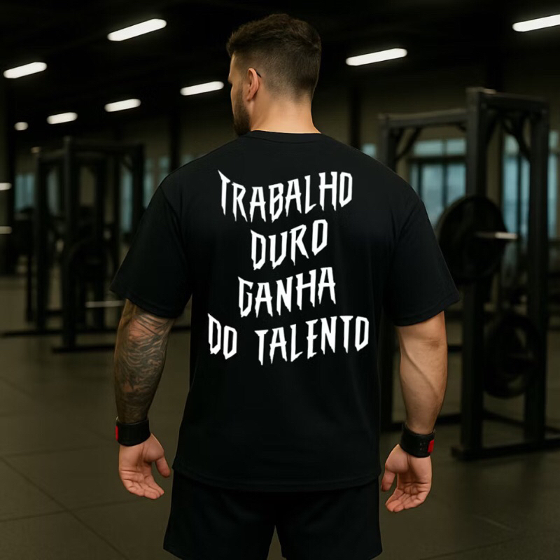 Camiseta Camisa Oversized Top Academia Musculação Treino Maromba Streetwear Grande 100% Algodão