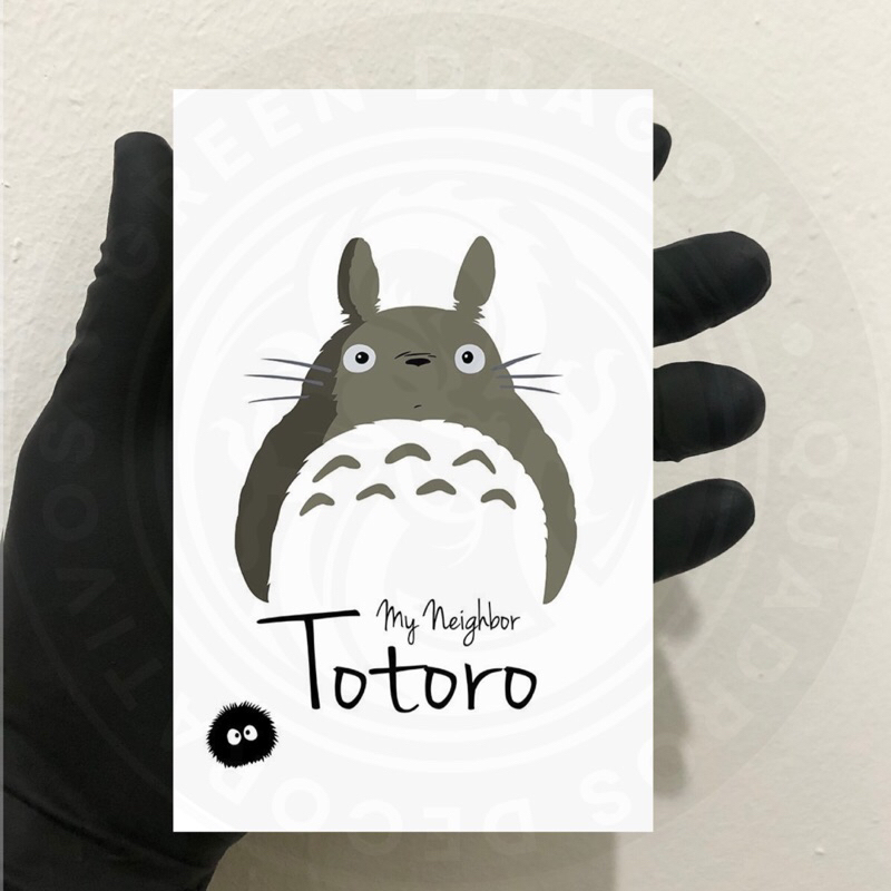 Mini Quadro  Totoro Studio Ghibli Mini Placas Decorativas Totoro Studio Ghibli 10x15