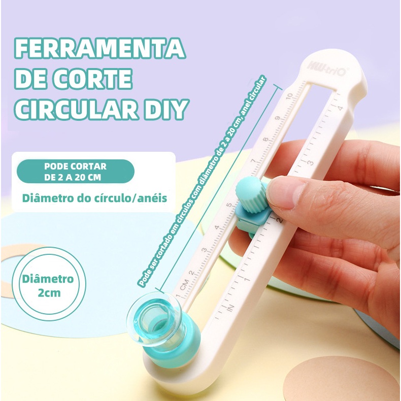 2-20cm Cortador Circular De Papel De Com Balança Ajustável Portátil Para Composto em Oferta na Shopee