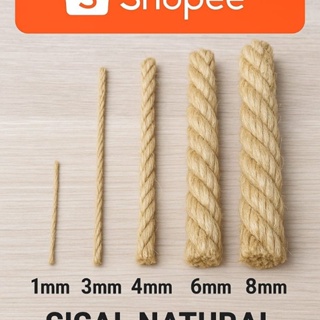 Sisal Natural – Várias Espessuras para Cada Tipo de Projeto! em Oferta na Shopee