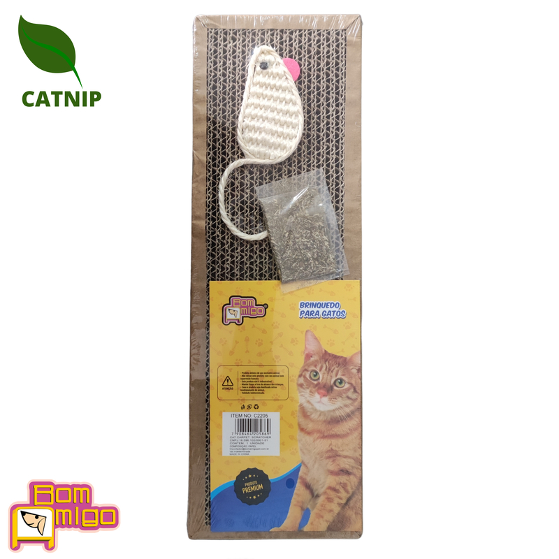 Arranhador com Catnip e Brinquedo para Gatos - Qualidade Premium- Envio imediato- C2205