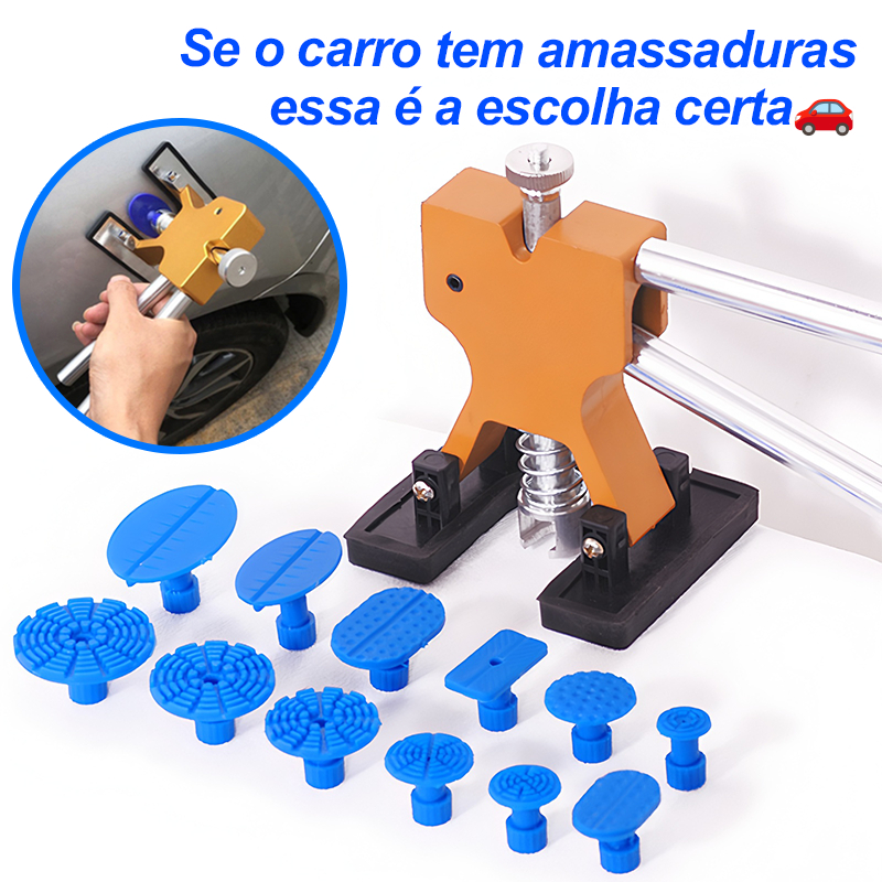 Ferramenta De para Reparo de Amassados no Carro+12 Ventosas Reparo Sem Rastro & Sem Pintura 🚗