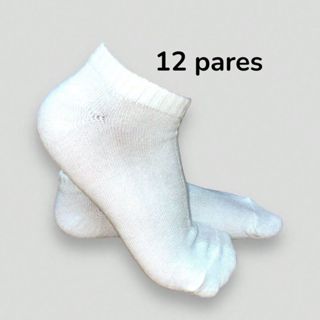 Kit 12 Pares de Meia Soquete infantil Branca Escolar 25 ao 30 em Oferta na Shopee