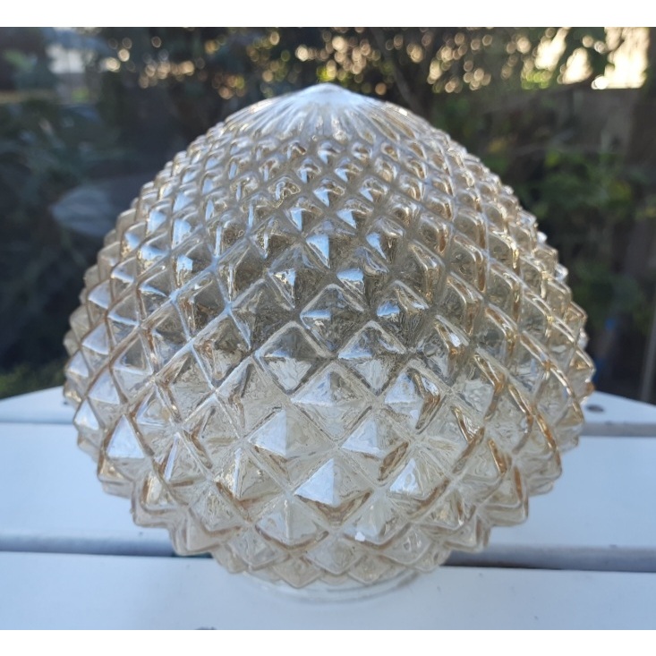 Cúpula para luminária antiga abajour antigo ou escultura antiga cúpula antiga pinha 20cm x 20cm antiguidade