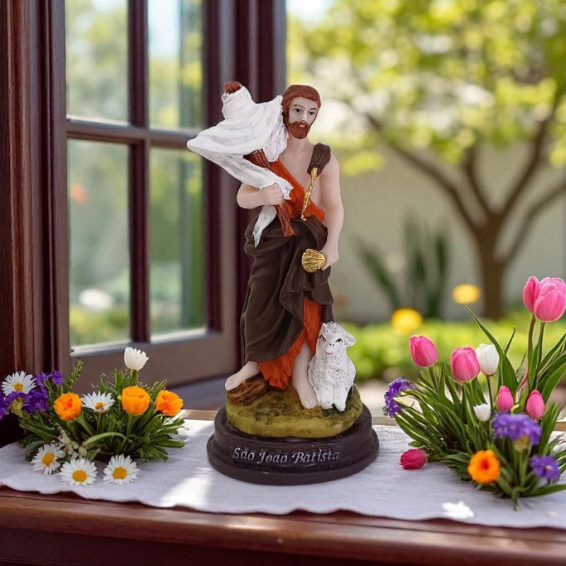 Imagem do Santo São João Batista 12cm de Resina