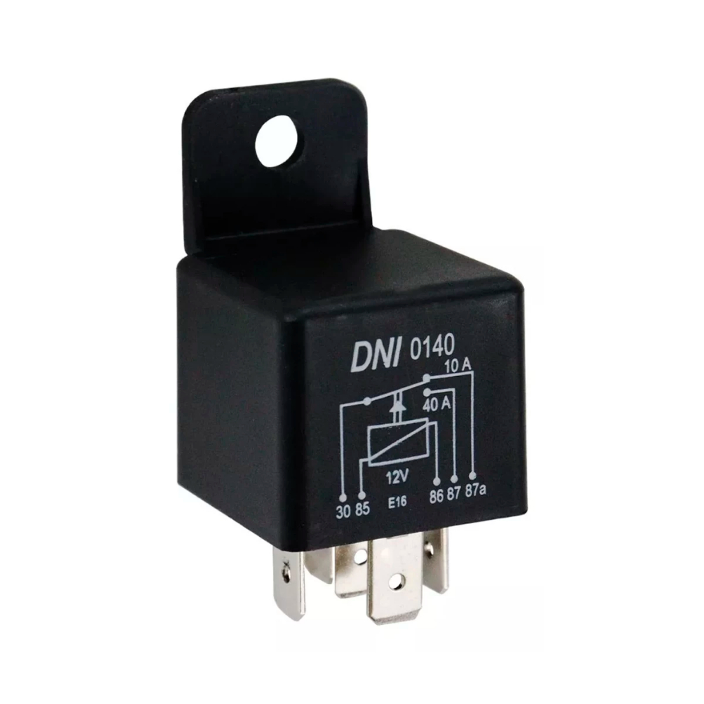 Relé Auxiliar Universal - 12v - 40/10a - Dni 0140 em Oferta na Shopee