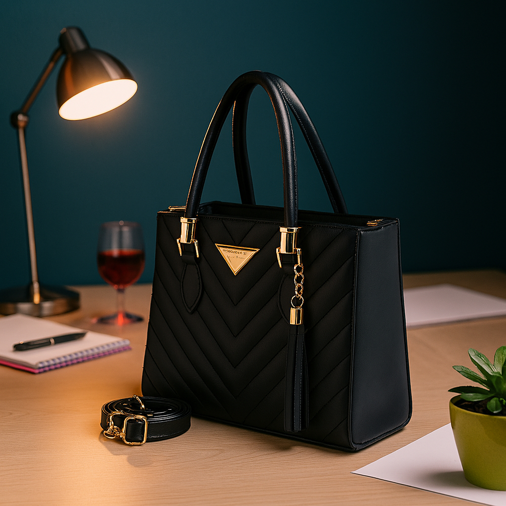 Bolsa Feminina Shopbag Bordada V Média