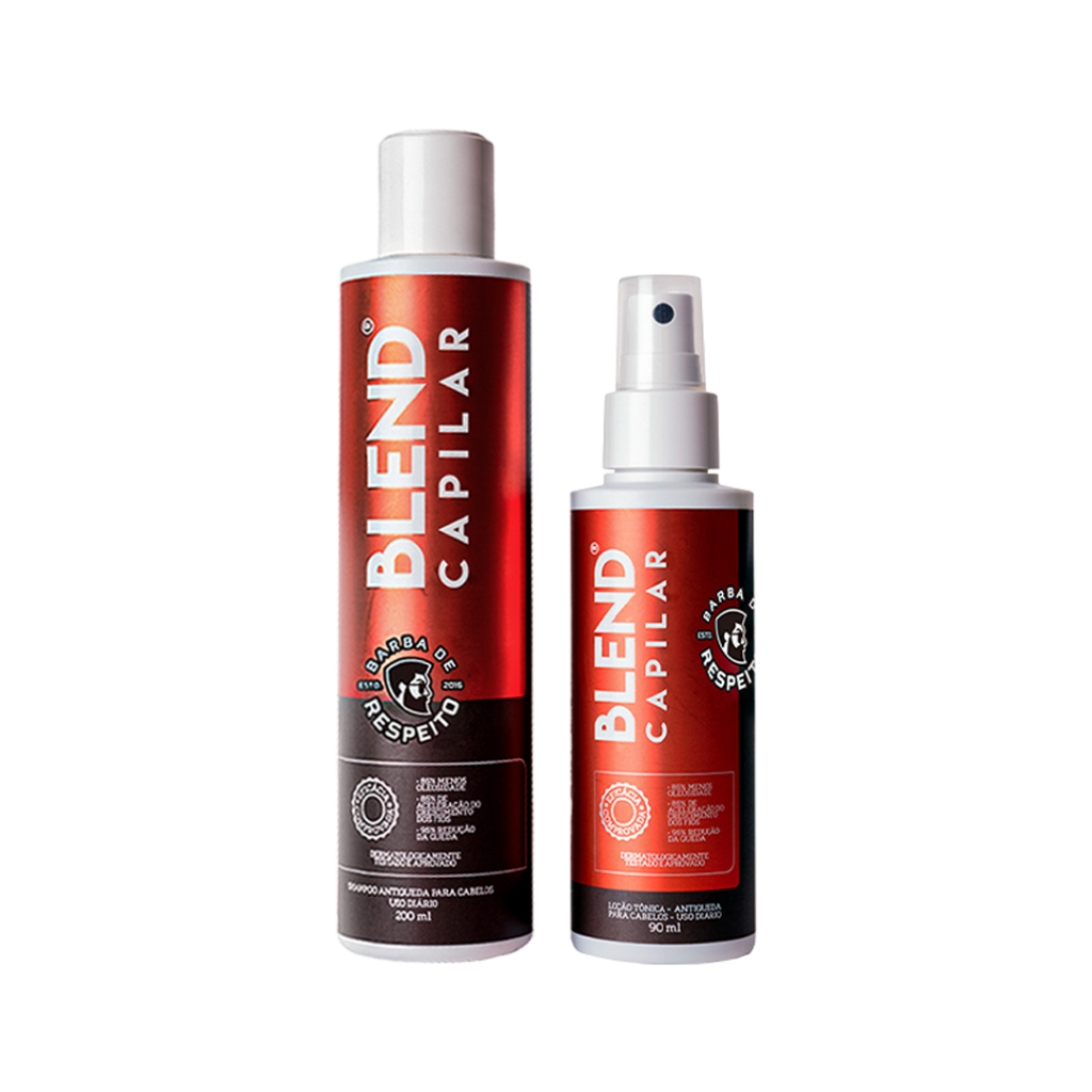Blend Capilar - Tônico pró Crescimento + Shampoo Antiqueda - Barba de Respeito