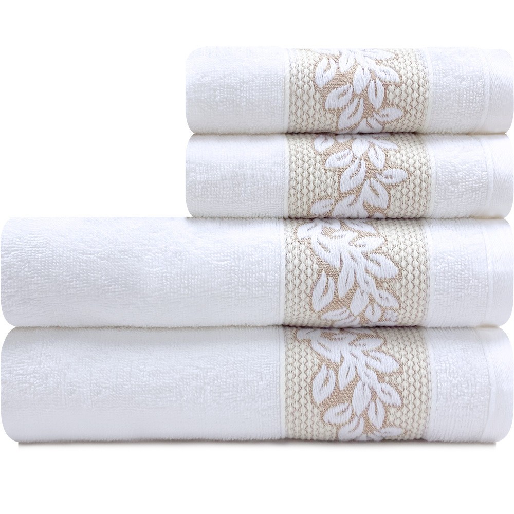 Toalhas de Banho e Rosto 100% Algodão Kit com 4 peças Karsten Provence - Home & Living