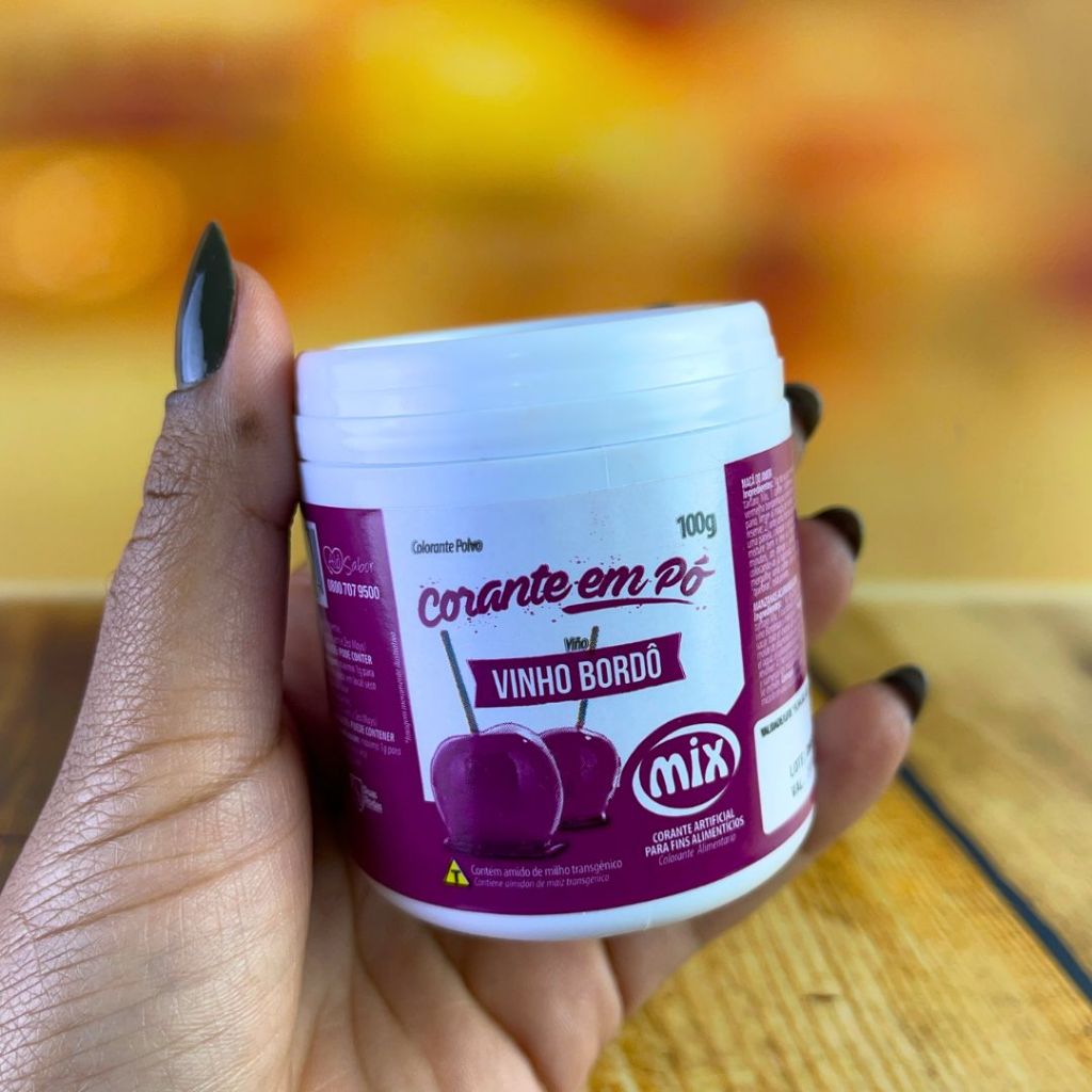 1~5 CORANTE EM PÓ PARA O MORANGO DO AMOR,VINHO BORDO 100 GRAMAS  (MIX)
