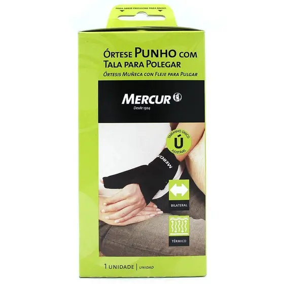Tala para Punho e Polegar Bilateral Mercur (Ref. BC0055) - Tamanho Único: Estabilidade e Conforto para a Sua Recuperação
