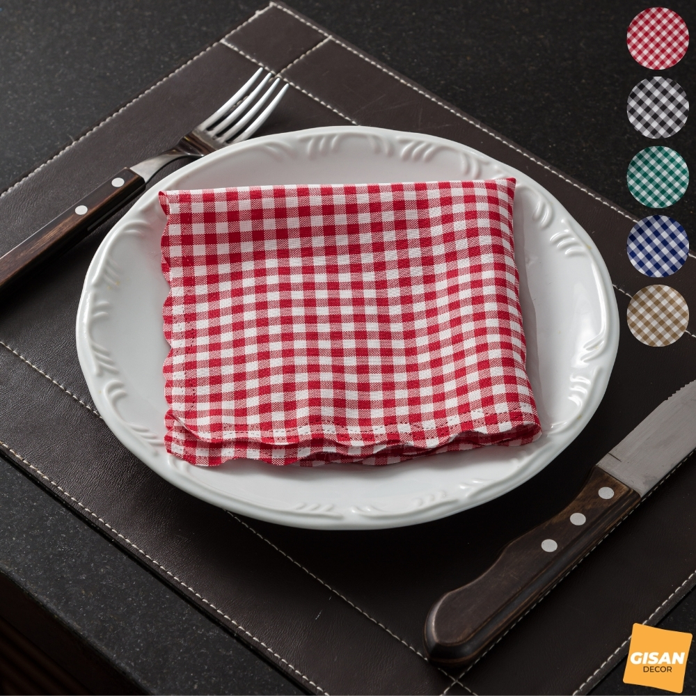 Guardanapo Xadrez Kit Fio Tinto Mesa Posta Corte Laser Festa Junina São João 33cm x 33cm Decorativo