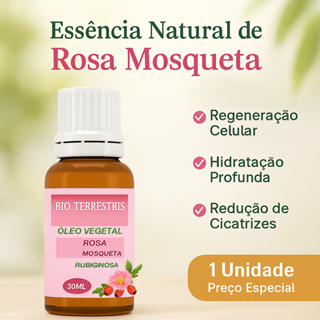 Óleo Vegetal Rosa Mosqueta Rubiginosa 100% Natural Prensado a Frio 30ml - Poderoso Regenerador em Oferta na Shopee