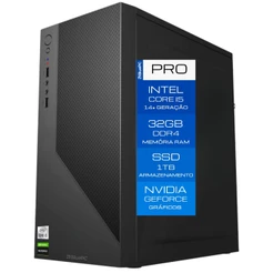 Computador BluePC PRO - Intel i5 14400F, 32GB DDR4, SSD 1TB, Geforce, 500W, Win 11 Pro - CDBP-PRO128