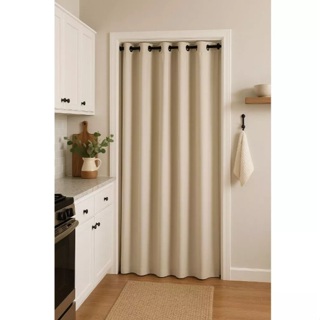 Cortina 100% Blackout De PVC Para Porta 1,40 x 2,20 Para Sala Cozinha Blecaute Cortina Para Porta em Oferta na Shopee