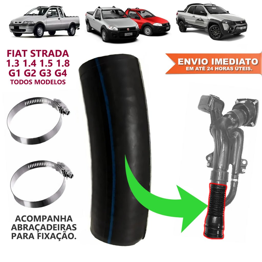 Kit Mangueira Gargalo Tanque Fiat Strada 1.3 1.4 1.5 1.8 G1 G2 G3 G4 1996 ATÉ 2022 Reparo do Gargalo em Oferta na Shopee